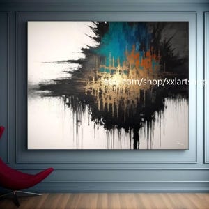 Abstract Art Canvas Wall Art Modern Picture Living Room Office stretched on frame or rolled xxl art #a153