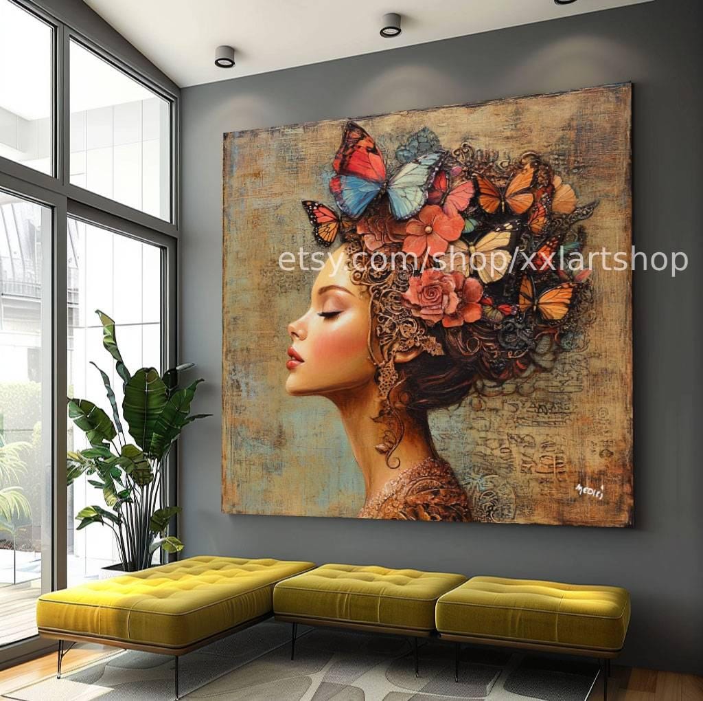 Woman Face Art by Vera Medici Canvas Wall Art Pop Art Modern