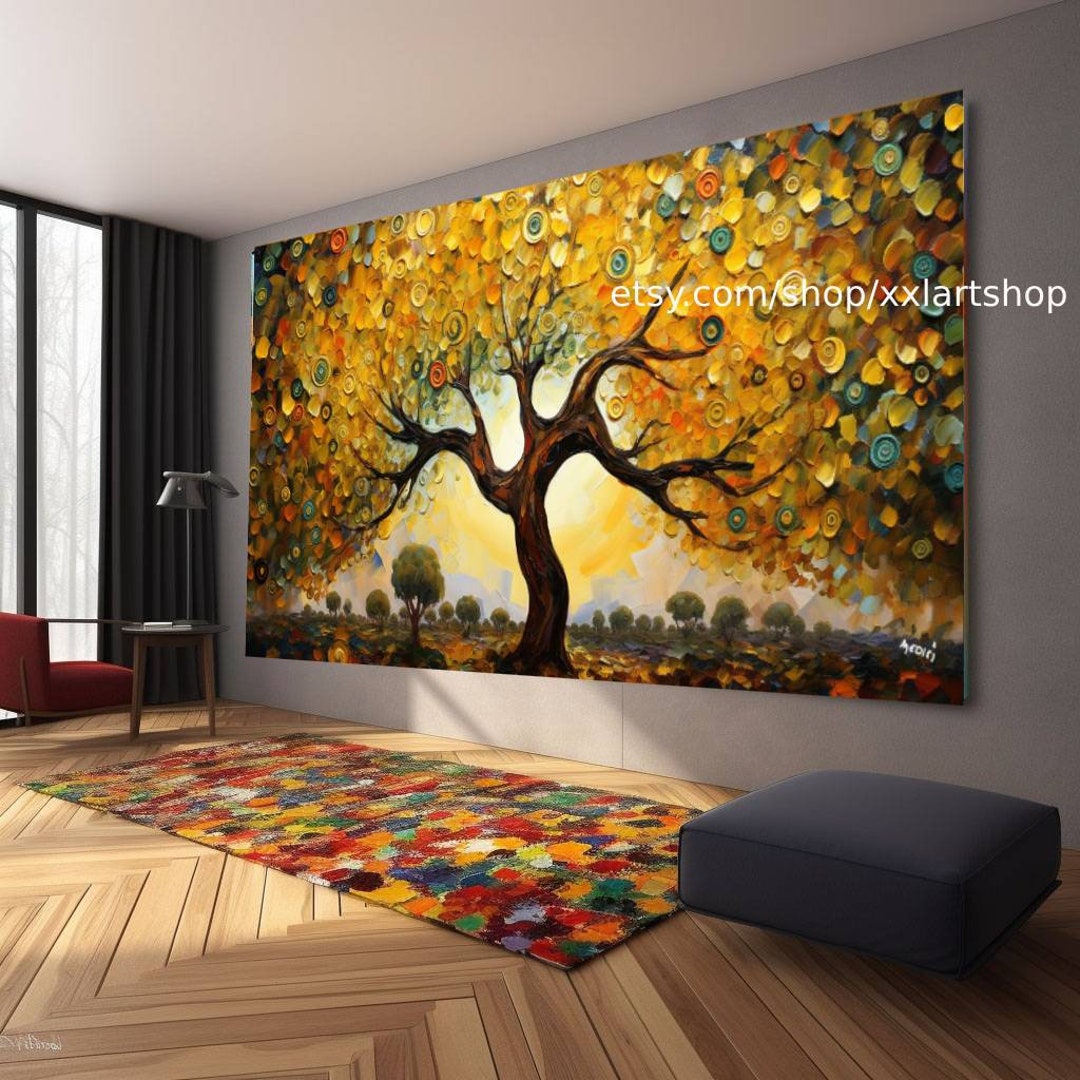Tree of Life Gustav Klimt Style Wall Art Canvas Wall Art Print Modern ...