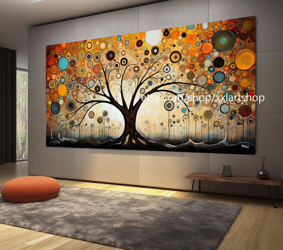 Tree of Life Gustav Klimt Style Wall Art Canvas Wall Art Print Modern ...