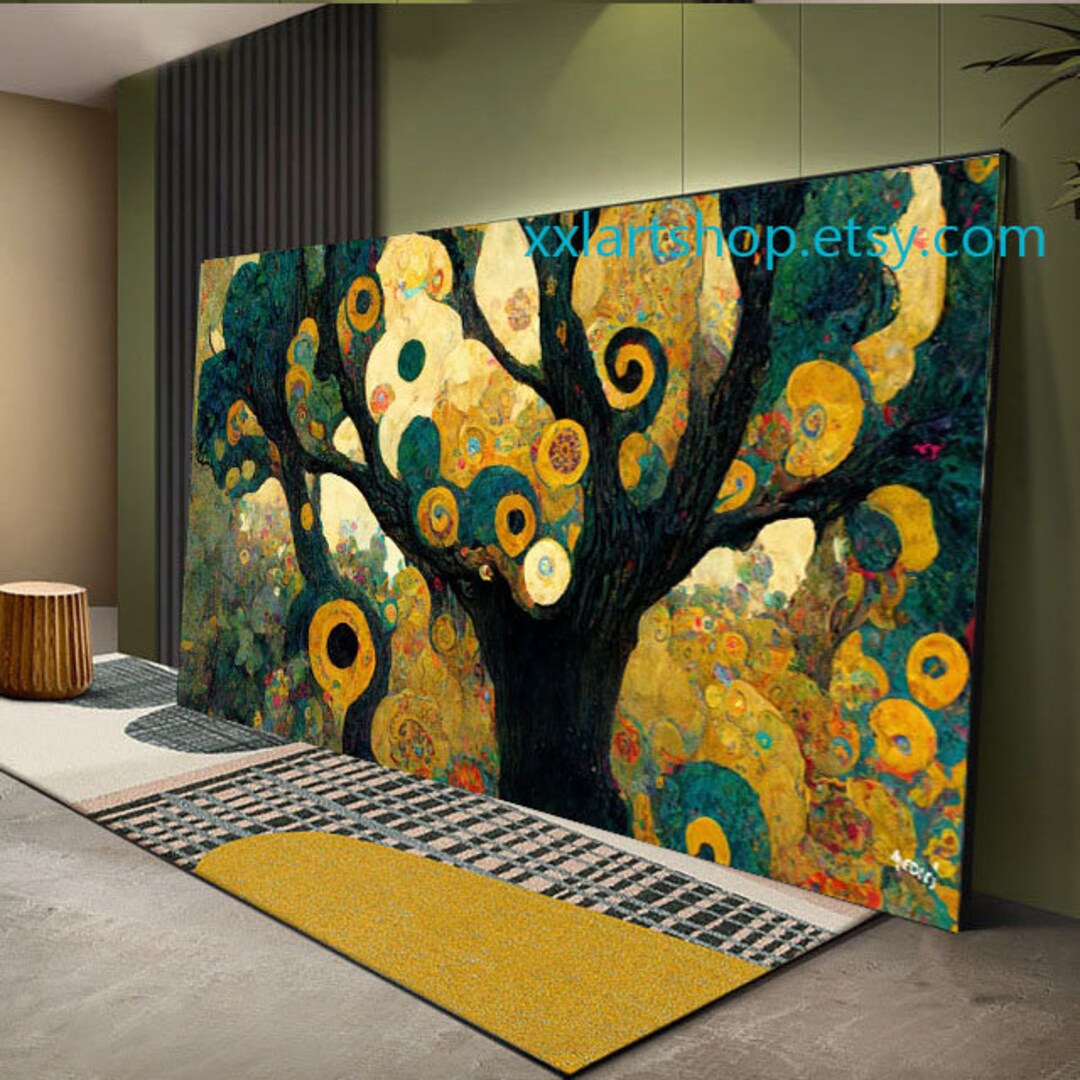 Tree of Life Gustav Klimt Style Wall Art Canvas Wall Art Print Modern ...