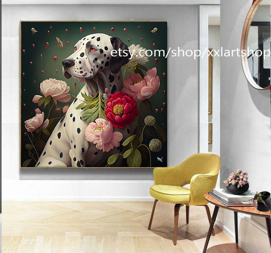 Dalmatian Dog Art Canvas Wall Art Modern Picture Living Room