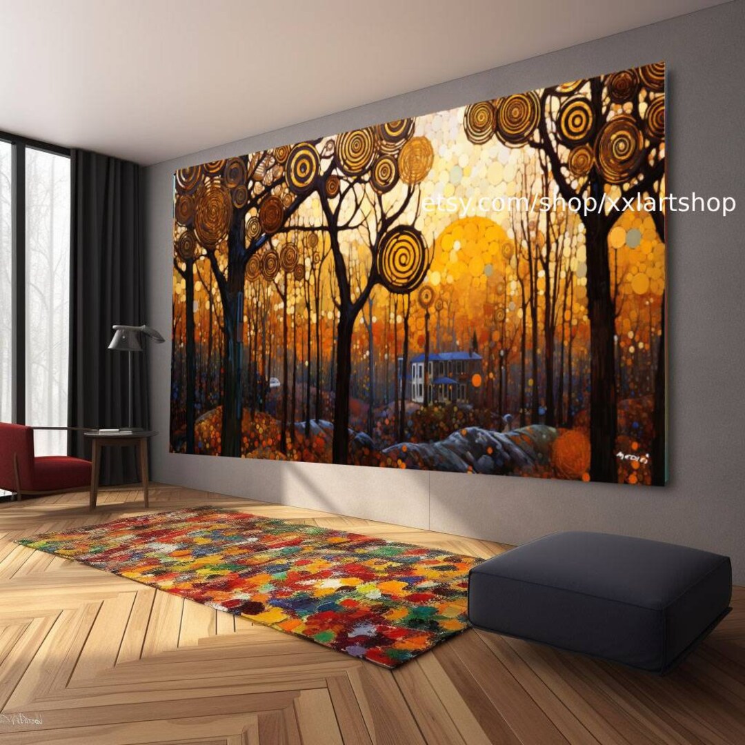 Tree of Life Gustav Klimt Style Wall Art Canvas Wall Art Print Modern ...