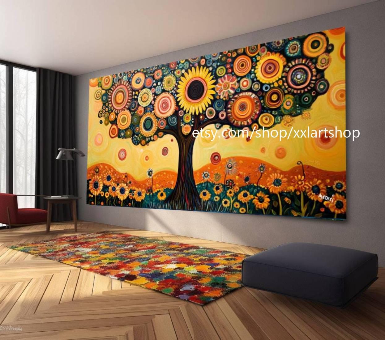 Tree of Life Gustav Klimt Style Wall Art Canvas Wall Art Print Modern ...