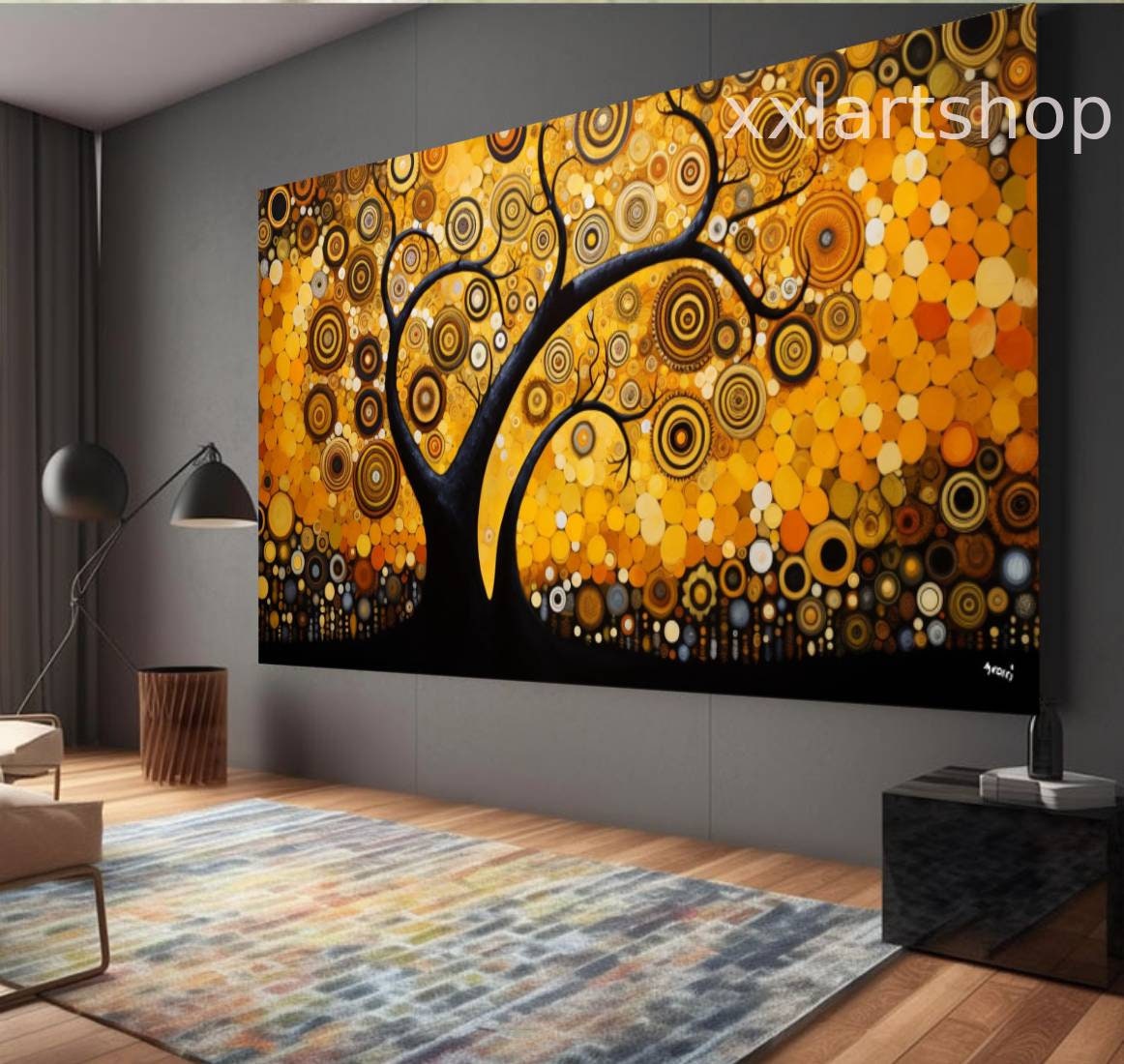 Tree of Life Gustav Klimt Style Wall Art Canvas Wall Art Print Modern ...