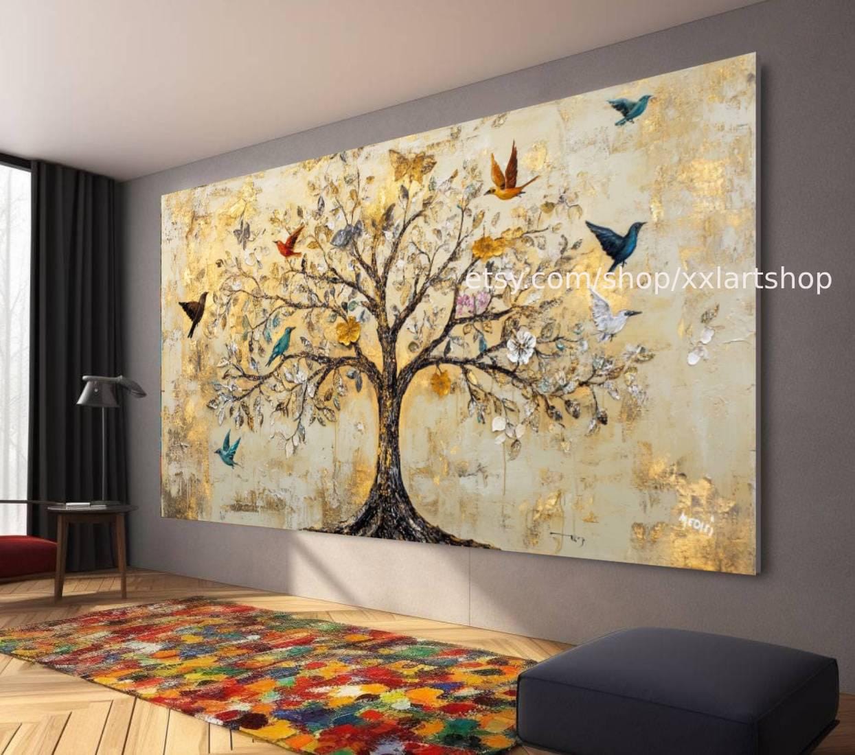 Toile encadrée Nature abstraite / 72x108cm / Cadre Effet naturel