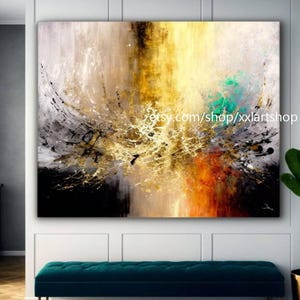 Abstract Art Canvas Wall Art Modern Picture Living Room Office stretched on frame or rolled xxl art #a214