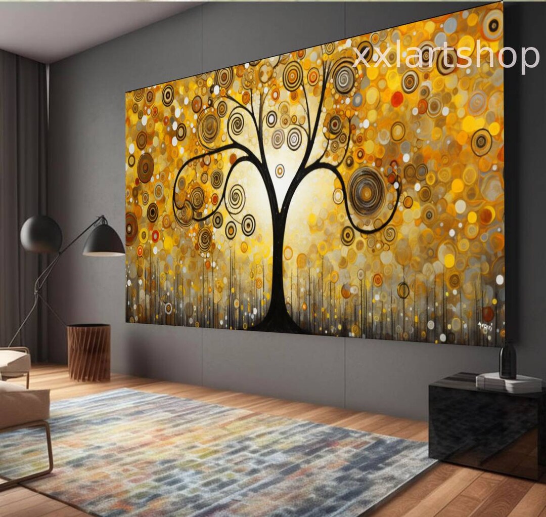 Tree of Life Gustav Klimt Style Wall Art Canvas Wall Art Print Modern ...