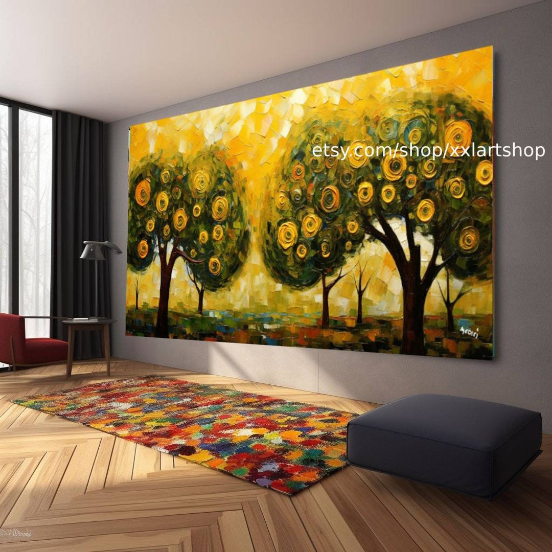 Tree of Life Gustav Klimt Style Wall Art Canvas Wall Art Print Modern ...