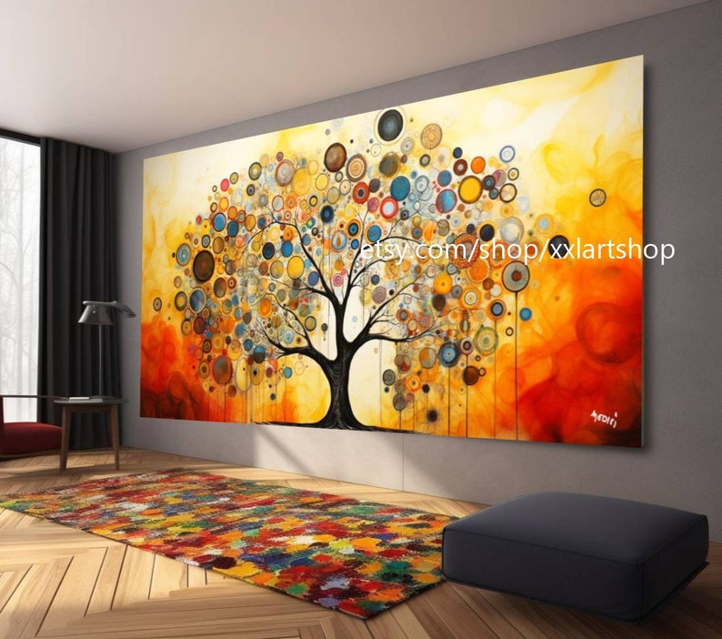 Tree by Vera Medici Gustav Klimt style Wall Art Canvas Wall Art Print Modern Picture Living Room Office stretched on frame or rolled tr524f zdjęcie 1