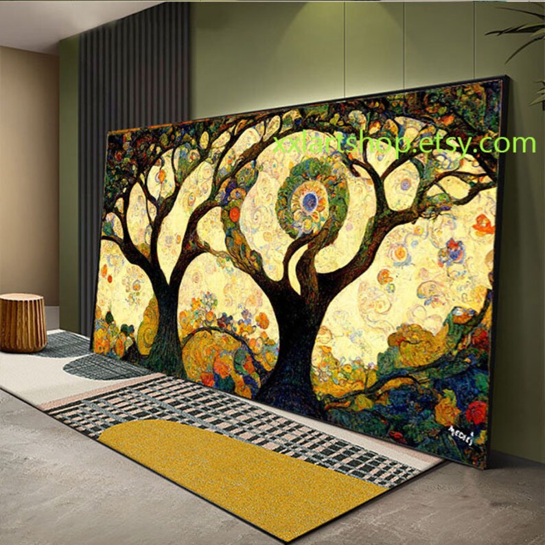 Tree of Life Gustav Klimt Style Wall Art Canvas Wall Art Print Modern ...