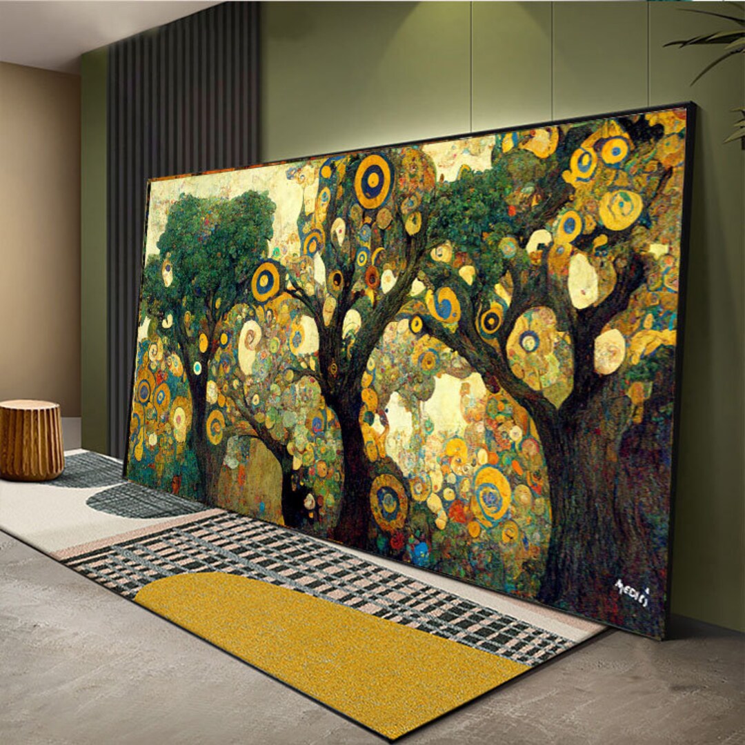 Tree of Life Gustav Klimt Style Wall Art Canvas Wall Art Print - Etsy