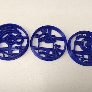 3 x Minion Set Despicable Me Cookie Cutter Fondant Embosser Cake Decoration