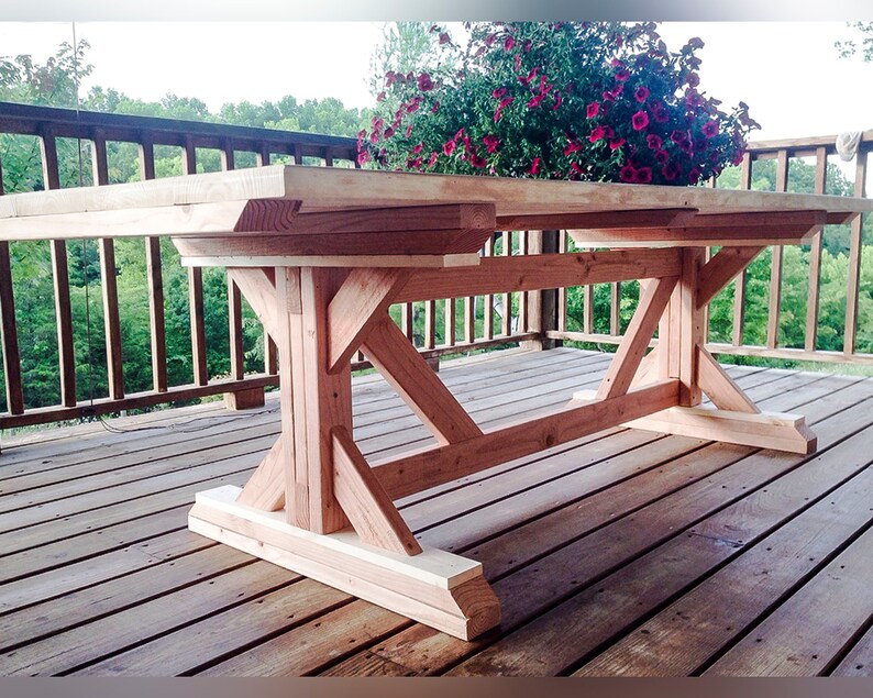 Fancy X Farmhouse Table Plans Etsy