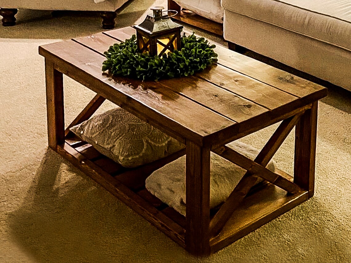 Farmhouse Coffee Table Plans Etsy