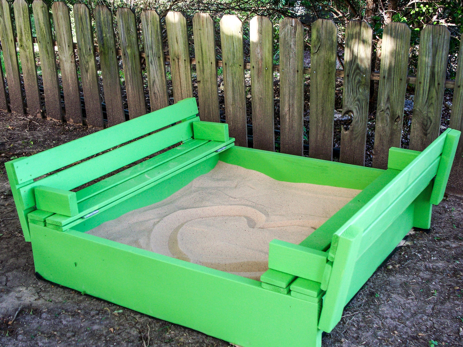 Sandbox plans with benches 48 48 Etsy