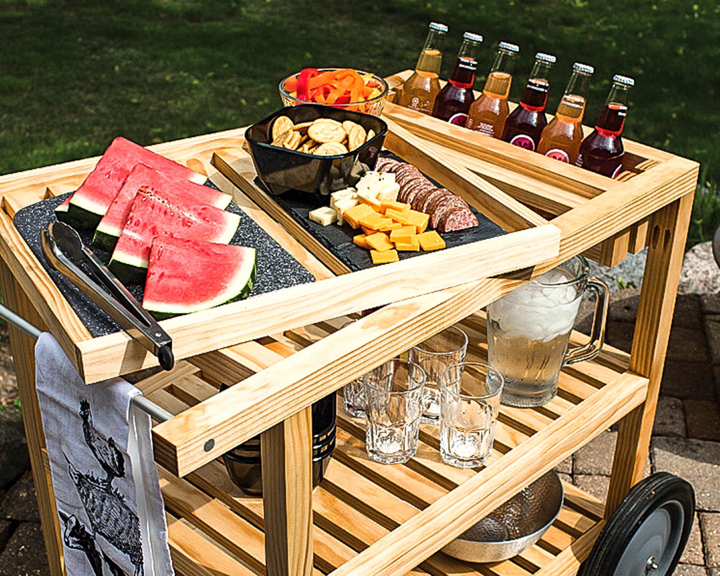 Outdoor Serving Cart Plans Etsy