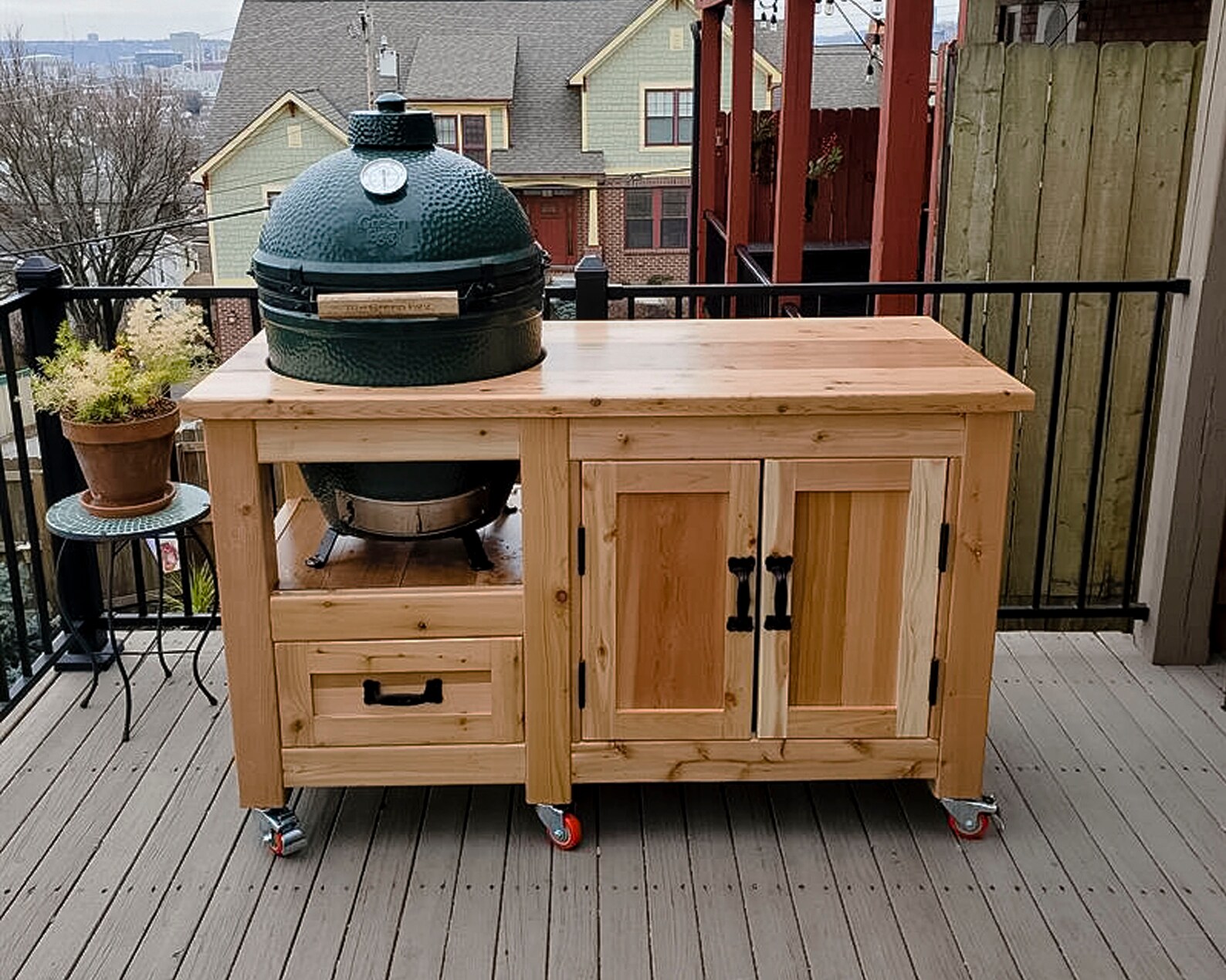 Grill Table for Big Green Egg Plans Etsy