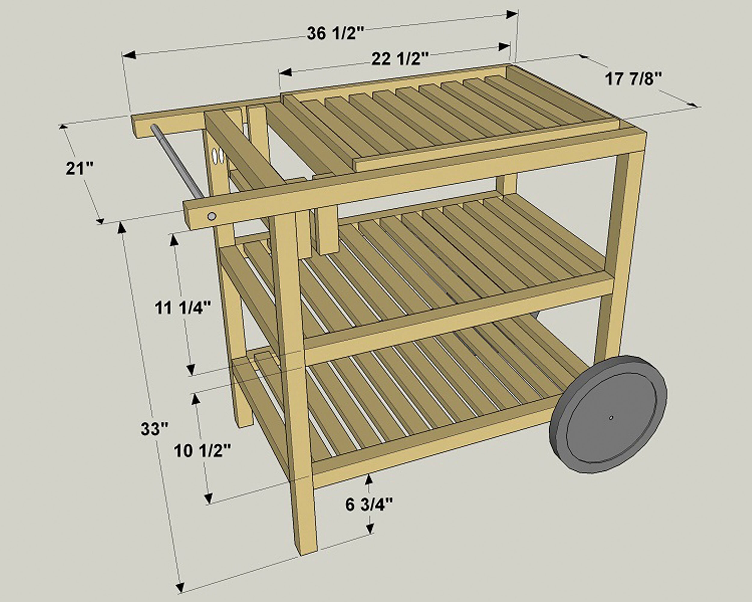Outdoor Serving Cart Plans Etsy