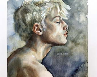 Male Nude Painting | Etsy