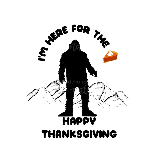 Squatch, Sasquatch, Thanksgiving Sasquatch, Sasquatch Bigfoot, Hairy Giant, Yeti,  Forest Giant, Digital print, PNG|SVG, digital download