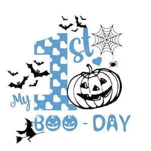 My First Boo-Day |PNG SVG|  My 1st Boo-Day svg, My 1st Boo-day png, cut file, Digital design, Clipart, My 1st Halloween Birthday png|svg
