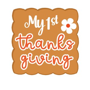 Thanksgiving Sugar Cookies Bundle | SVG PNG | Instant Download Sublimation  My 1st Thanksgiving cookie digital print, clipart, Downloadable