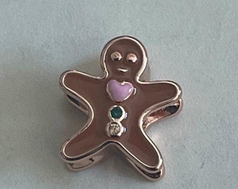 GINGERBREAD MAN .925 Sterling Silver European Charm Bead XMAS4 GINGERBREAD MAN .925 Sterling Silver European Charm Bead XMAS4