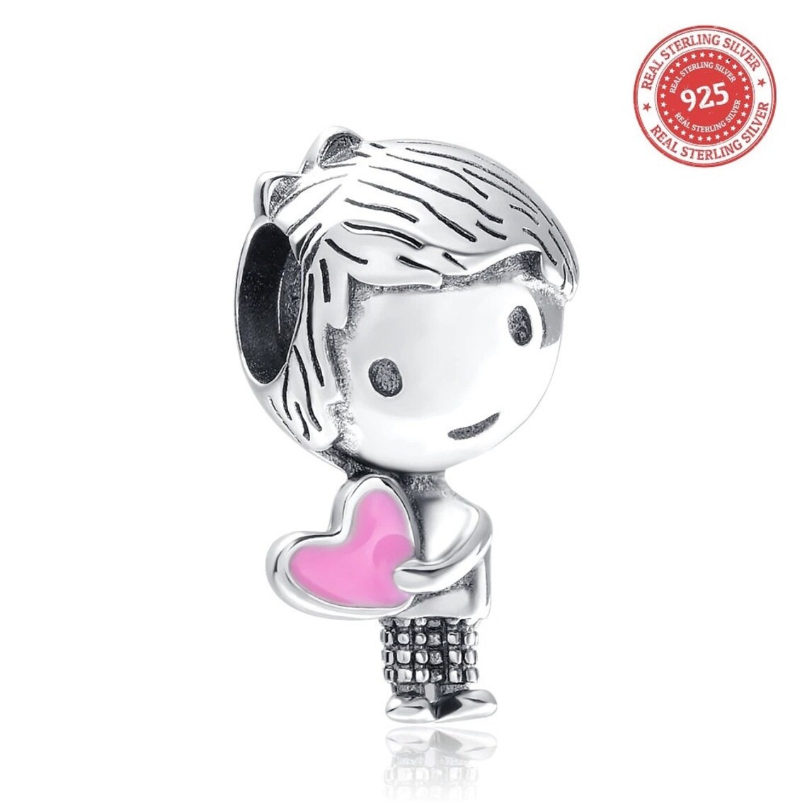 Charms For Pandora Bracelet Boy with Heart S925 100 Real Etsy