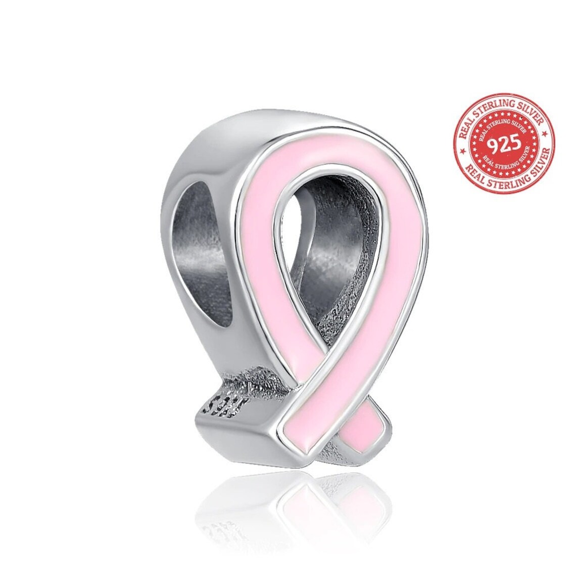 Charm for Pandora Pink Ribbon Breast Cancer Charm S925 100 Etsy