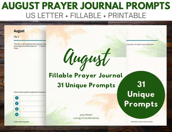 Prayer Journal Printables Prayer Journal for Women Watercolor Splash Floral  Design 