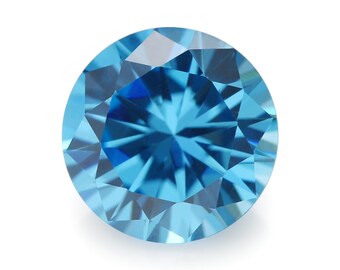 CZ 10mm Set of 12 Pendants and Links Stainless Steel and Cubic Zirconia Sapphire Blue and Aquamarine