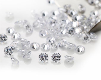 Cubic Zirconia Stones.Fully Faceted w/Perfect Girdles Sizes 1.00mm 4.00mm round 