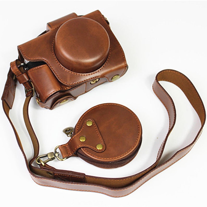 Personalisierte Kameratasche kompatibel für Olympus E-M10 Mark III IV, halbe Tasche mit Batteriezugang, Olympus Kamera-Schutzhülle Bild 1