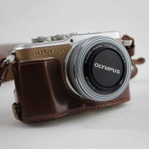 Personalisierte Olympus E-PL9 Kameratasche, passend für Modell 14-42mm EZ, Halbtasche mit Batteriezugang, Olympus Camera Messenger Bag, Batterietasche Bild 3