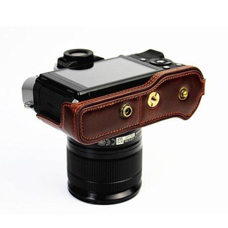 Leder-Kameratasche für Fujifilm XT10 XT20 XT30, Kameratasche mit Batteriezugang, Fujifilm-Kameratasche, Halten 16-50mm / 18-55mm Objektiv Bild 7
