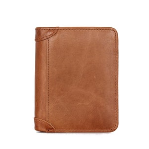 Personalisierte Bifold Brieftasche ID-Halter, Leder Cash Wallet, RFID Portemonnaie, Geschenk für Papa Ehemann BF Bild 8