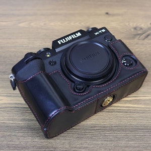 Leder-Kameratasche für Fujifilm X-T5, Kameratasche mit Batteriezugang, Fujifilm-Kameraschutz, Halten 16-80mm Objektiv Bild 7