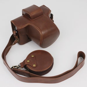Camera Case for Nikon Z fc, Leather Camera Case with Battery Access, Len's Protector, Lens Cap's Case & Strap image 5