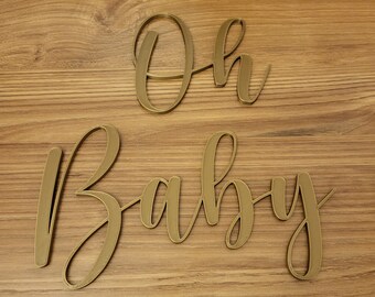 Oh Baby Wall Art Plaque Sign