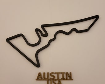 3D United States (Austin) F1 Race Circuit Wall Art Race Track Motorsport 3D Print