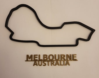 3D Australian (Melbourne) F1 Race Circuit Wall Art Race Track Motorsport 3D Print