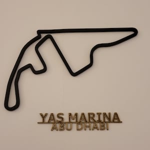 3D Abu Dhabi (Yas Marina) F1 Race Circuit Wall Art Race Track Motorsport 3D Print