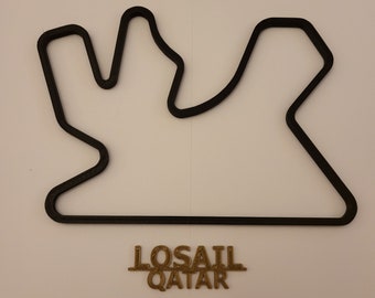 3D カタール (ロサイル) F1 レース サーキット ウォール アート レース トラック モータースポーツ 3D プリント