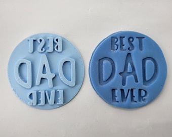 Fathers Day Best Dad Ever Fondant Stamp Embosser