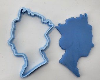 Queen Elizabeth II Cookie Fondant Cutter Queen&#39;s Head Dough Icing Platinum Jubilee