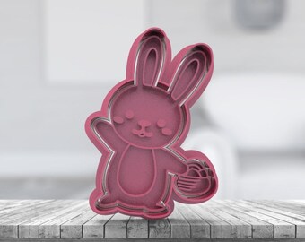 Easter Rabbit Cookie Fondant Cutter Icing Dough
