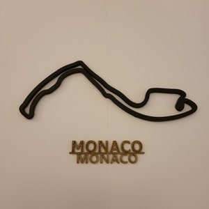 Monaco F1 Race Circuit Wall Art Race Track Motorsport Impressão 3D