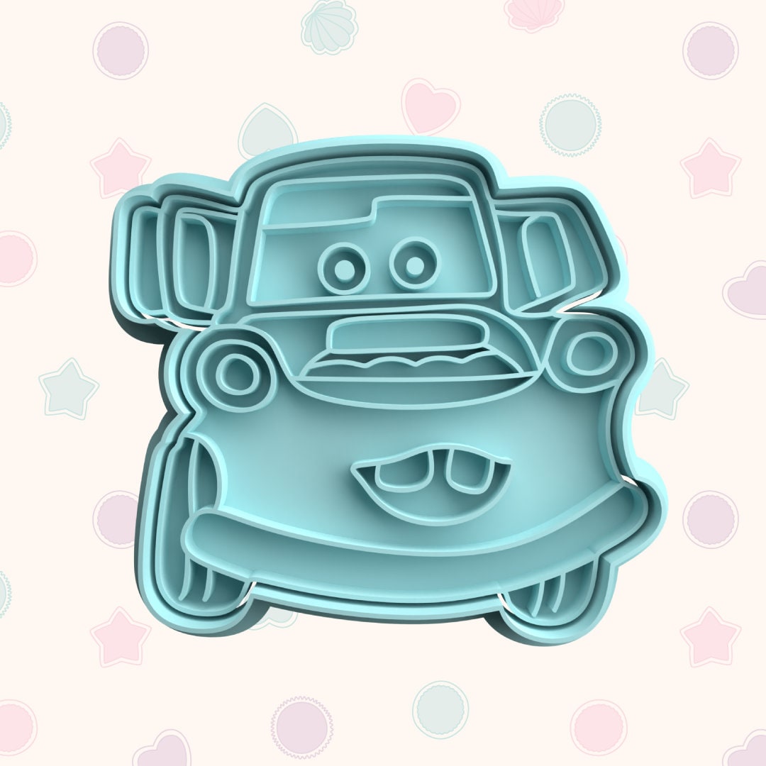 Cars Tow Mater Fondant Stamp & Cutter Embosser Set