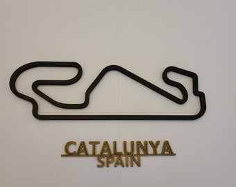 3D Spanish (Catalunya) F1 Race Circuit Wall Art Race Track Motorsport 3D Print